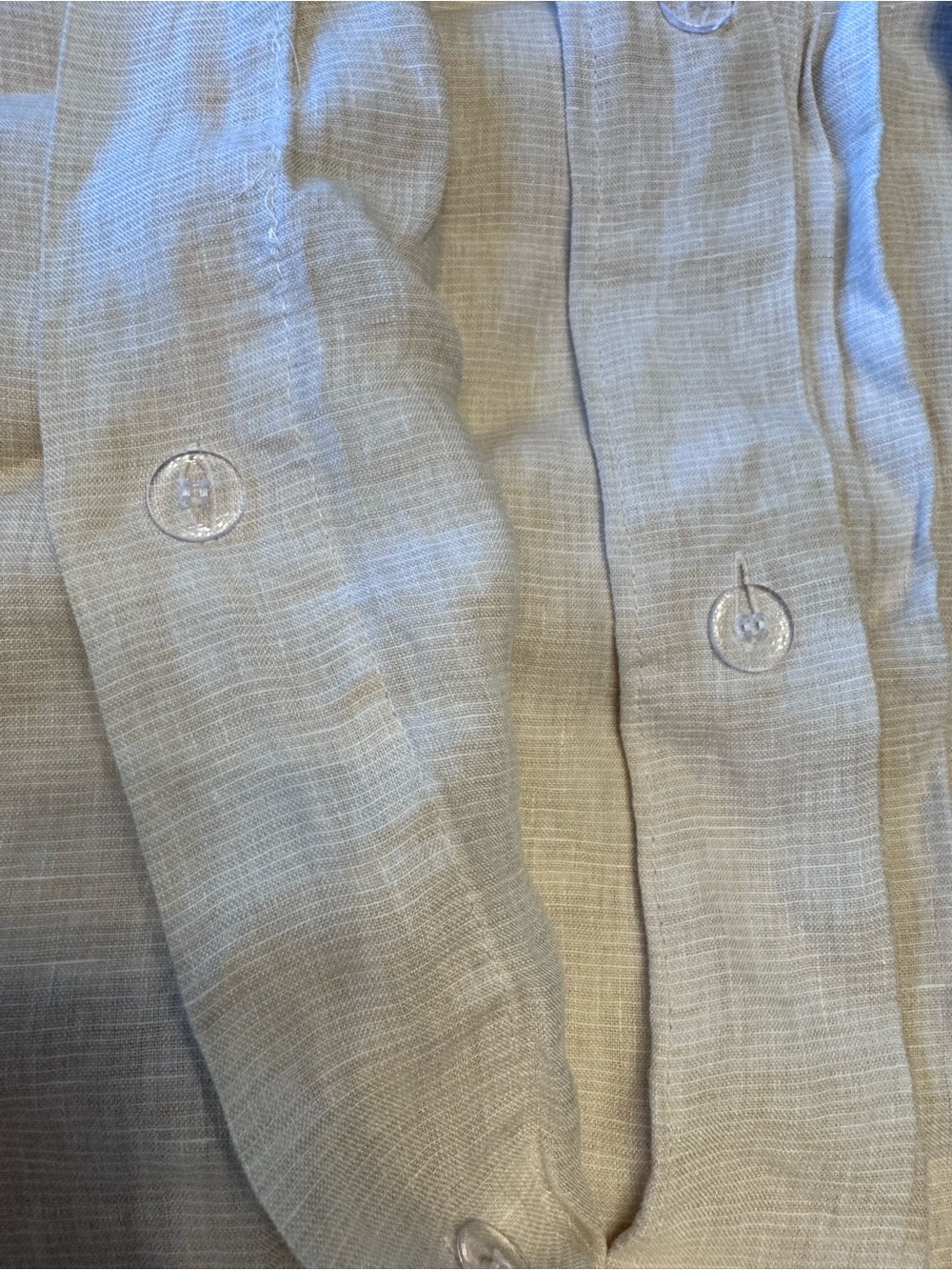 Quince European Linen Twin Duvet Cover Set w/ 1 Sham | Warm Neutral Linen Color - Picture 8 of 8
